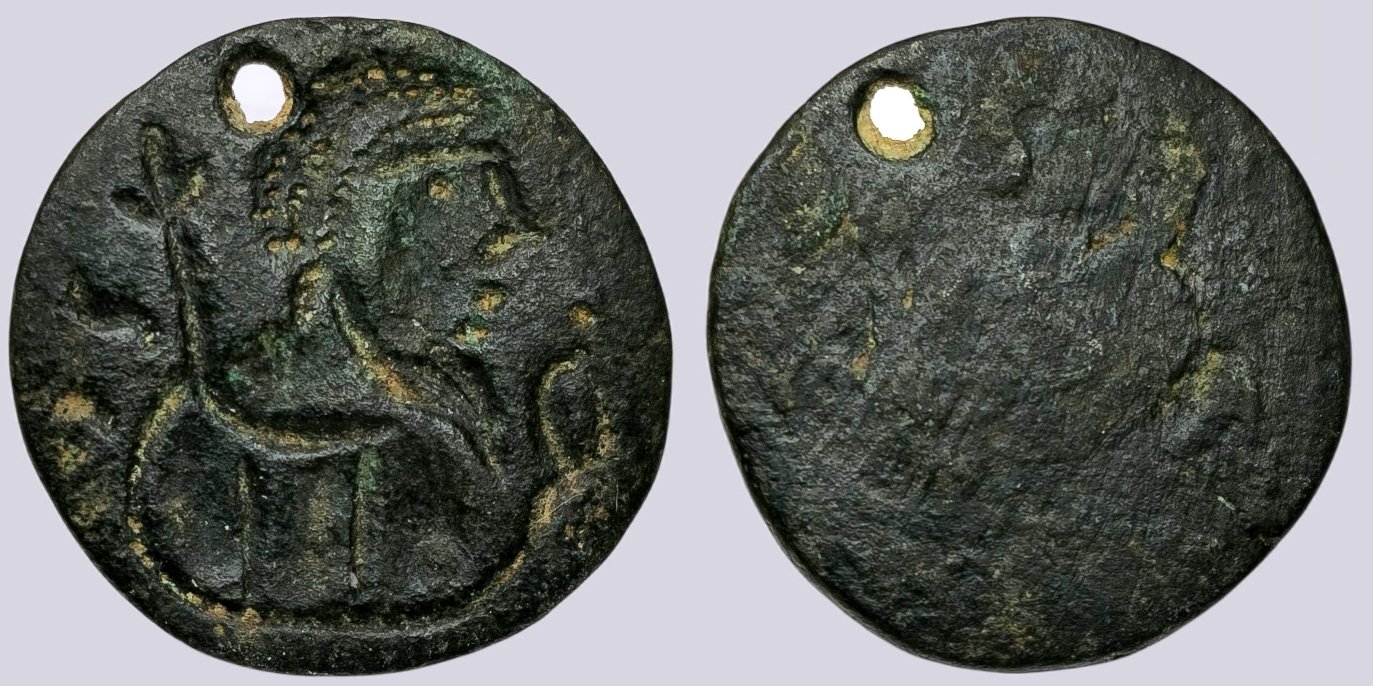 PSX_1287 Central Asia, Silk Road, AE pendant in Hunnic style - Image 1