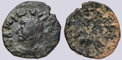 Kushans, AE drachm, Kujula Kadphises