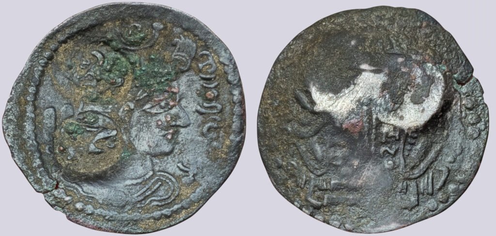 Western Turks, BI drachm, Tegin of Khorasan, c/m
