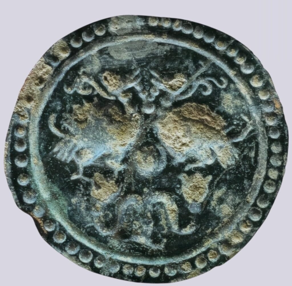 Central Asia, Silk Road, AE bracteate in Hunnic style