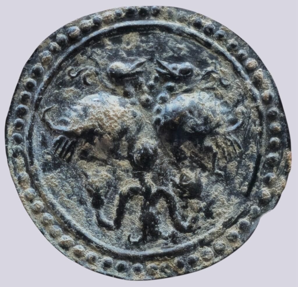 Central Asia, Silk Road, AE bracteate in Hunnic style