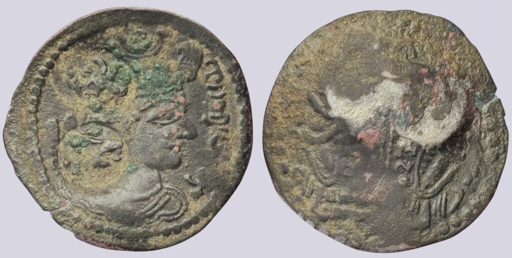Western Turks, BI drachm, Tegin of Khorasan, c/m