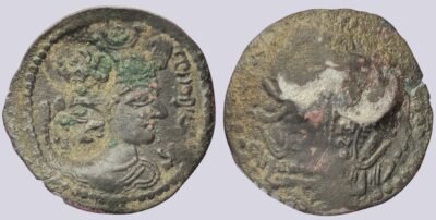 Western Turks, BI drachm, Tegin of Khorasan, c/m
