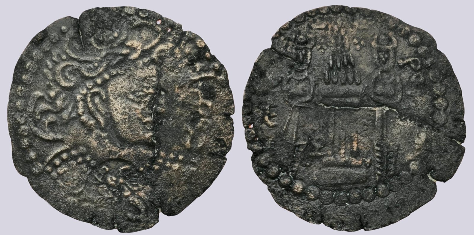PSX_1395 Western Turks, BI drachm, "Sero", Type 243B - Image 1