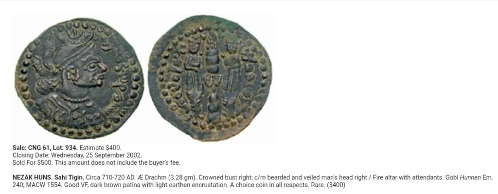 Western Turks, AE drachm, Tegin of Khorasan, Type 240