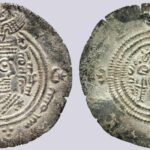 Iranian Huns, countermarked Arab-Sasanian AR drachm