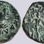 Kushans, AE tetradrachm, Kujula Kadphises