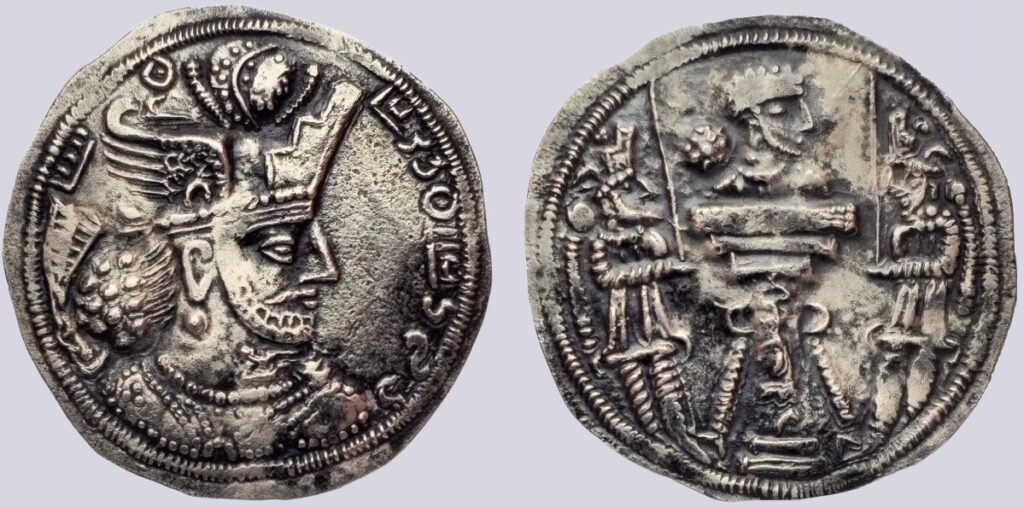 Sasanians, AR drachm, Varhran (Bahram) IV